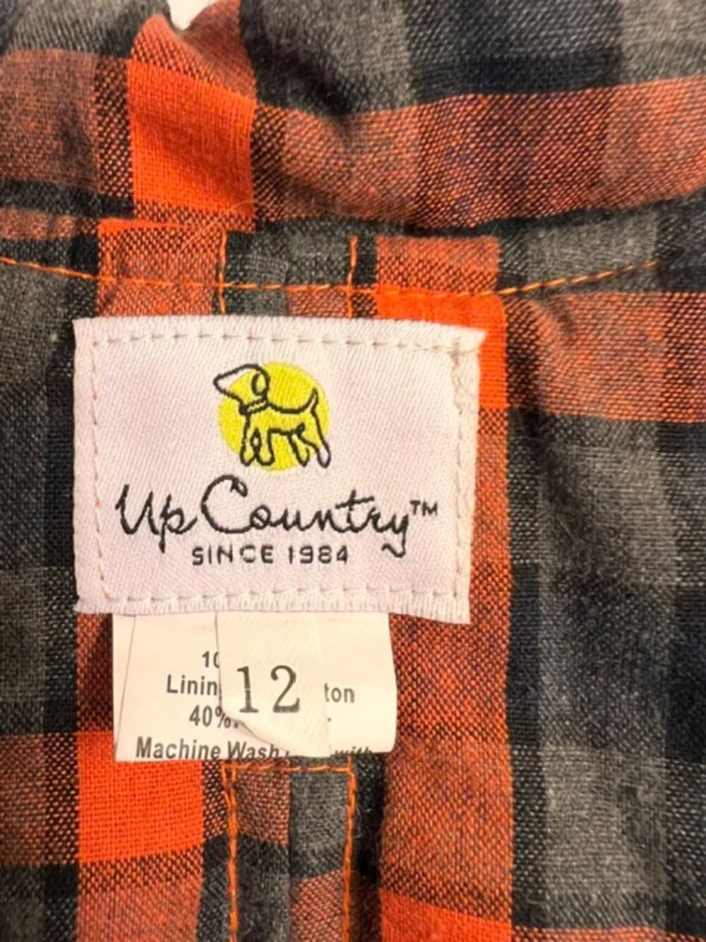Dog Coat, Orange, Size 12